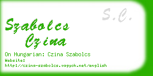 szabolcs czina business card